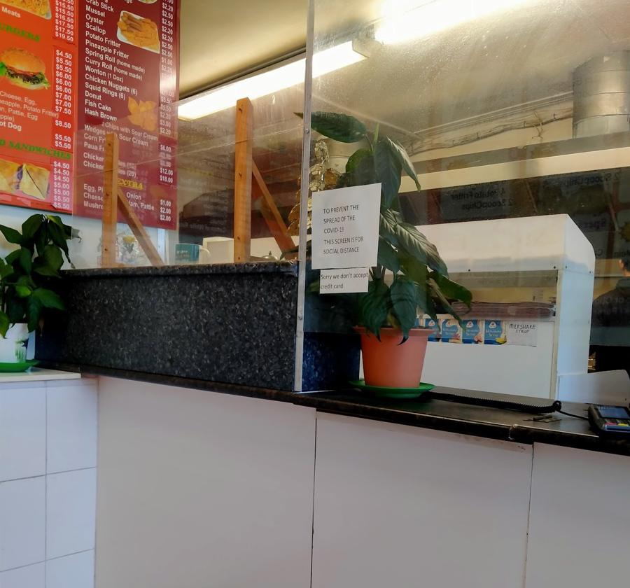 The counter inside rimu Takeaway