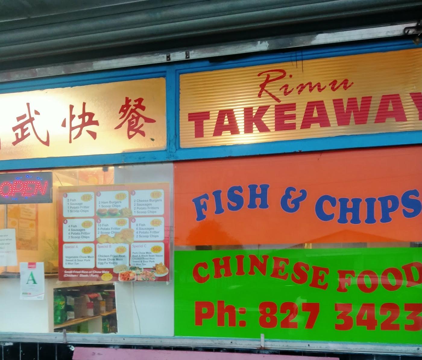 The rimu Takeaway sign